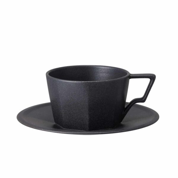 KINTO - OCT - Filiżanka ze spodkiem czarna 300ml