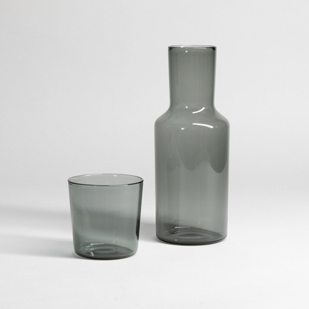 Hario - Colors Night Carafe - Karafka 600ml ze szklanką 280ml szara