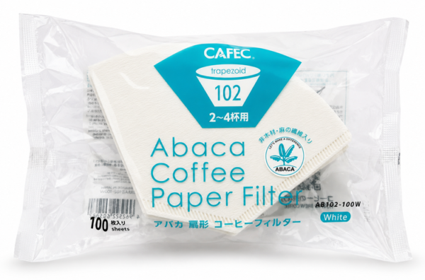 Filtr papierowy trapezoidalny, Abaca, biały, cup2-4, 100szt.