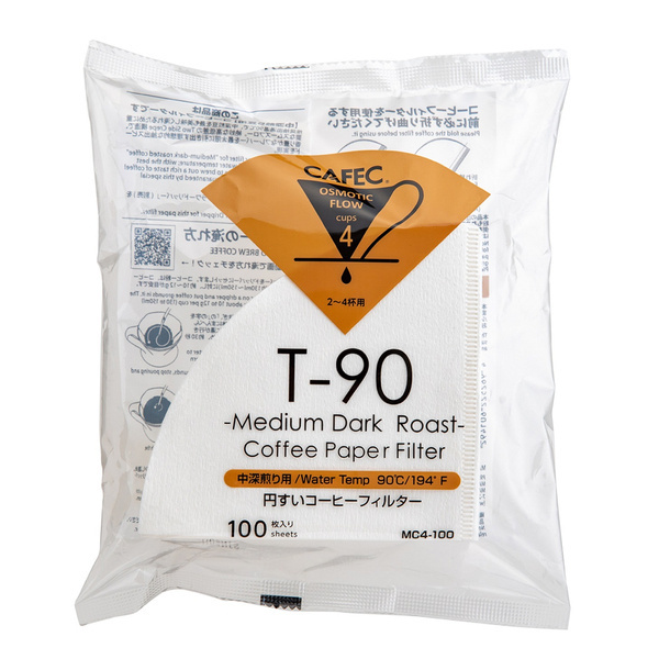 Filtr papierowy do kawy CAFEC MEDIUM TH-3 / T-90 cup4 100szt.