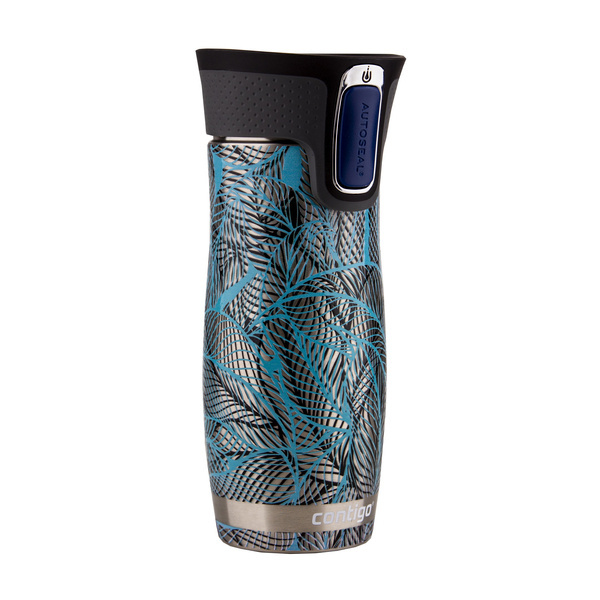 Kubek termiczny Contigo West Loop 470ml - Leaves liście