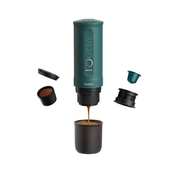Przenośny Ekspres do Espresso Nano Teal – Bezprzewodowy, 20 Bar, Do Kawy Mielonej i Kapsułek