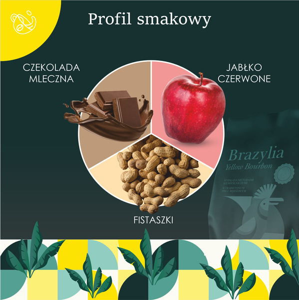 Kawa ziarnista Brazylia Yellow Bourbon 250 g – 100% Arabica – Quba Caffe