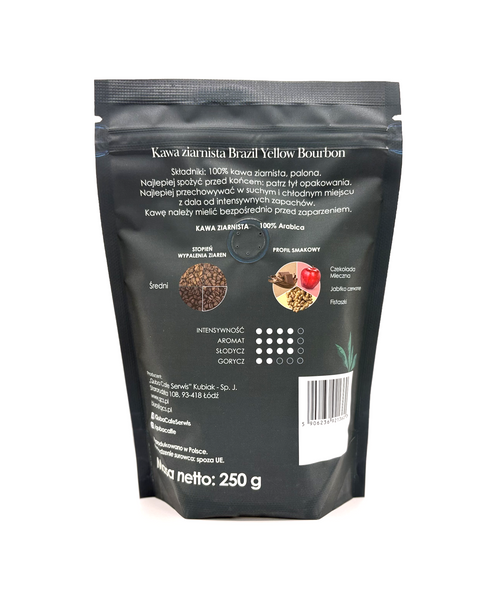 Kawa ziarnista Brazylia Yellow Bourbon 250 g – 100% Arabica – Quba Caffe