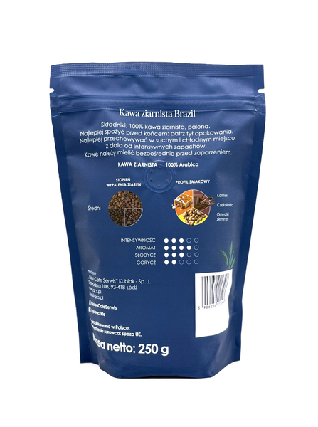 Kawa ziarnista Brazylia 250 g – 100% Arabica – Quba Caffe