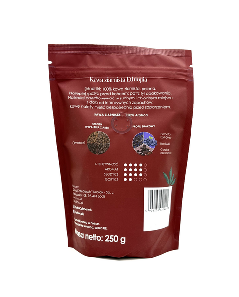 Kawa ziarnista Etiopia 250 g – 100% Arabica – Quba Caffe
