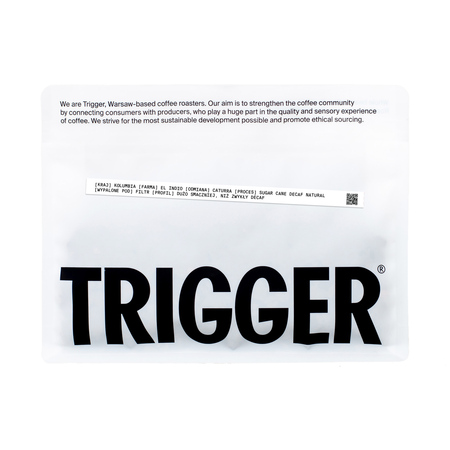 Trigger - kawa ziarnista bezkofeinowa Kolumbia El Indio Natural Filter 250 g