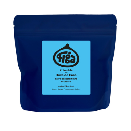 Figa Coffee - kawa ziarnista bezkofeinowa Kolumbia Huila de Caña Espresso 250 g