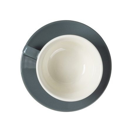 Espresso Gear - Filiżanka do cappuccino ze spodkiem Peakabrew szara 250 ml