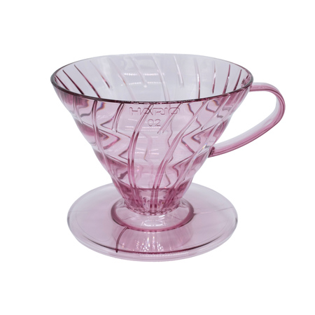 Hario - Dripper plastikowy V60-02 Sakura Pink różowy