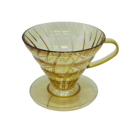 Hario - Dripper plastikowy V60-02 Tsukimi Yellow żółty
