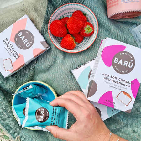 BARU - Pianki Dark Chocolate & Sea Salt Caramel Marshmallows 60 g (4 x 15 g)