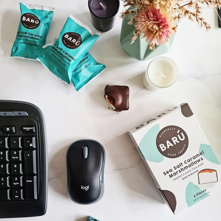 BARU - Pianki Dark Chocolate & Sea Salt Caramel Marshmallows 60 g (4 x 15 g)