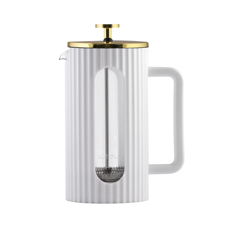 Vialli Design - French press Livio 1 l biało-złoty